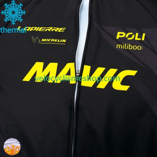 Tenue Maillot M/L + Collant à Bretelles Hiver Thermal Fleece Mavic 2024 Hommes