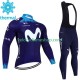 Tenue Maillot M/L + Collant à Bretelles Hiver Thermal Fleece Movistar 2023 Hommes