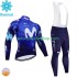 Tenue Maillot M/L + Collant à Bretelles Hiver Thermal Fleece Movistar 2024 Hommes
