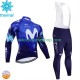 Tenue Maillot M/L + Collant à Bretelles Hiver Thermal Fleece Movistar 2024 Hommes
