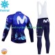 Tenue Maillot M/L + Collant à Bretelles Hiver Thermal Fleece Movistar 2024 Hommes