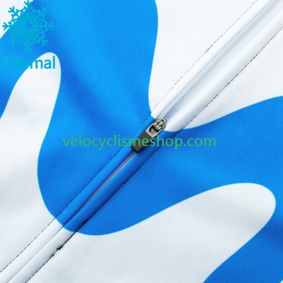 Tenue Maillot M/L + Collant à Bretelles Hiver Thermal Fleece Movistar Iceberg 2023 Hommes