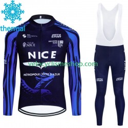 Tenue Maillot M/L + Collant à Bretelles Hiver Thermal Fleece Nice Metropole Cote D Azur 2023 Hommes