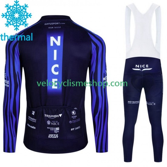 Tenue Maillot M/L + Collant à Bretelles Hiver Thermal Fleece Nice Metropole Cote D Azur 2023 Hommes