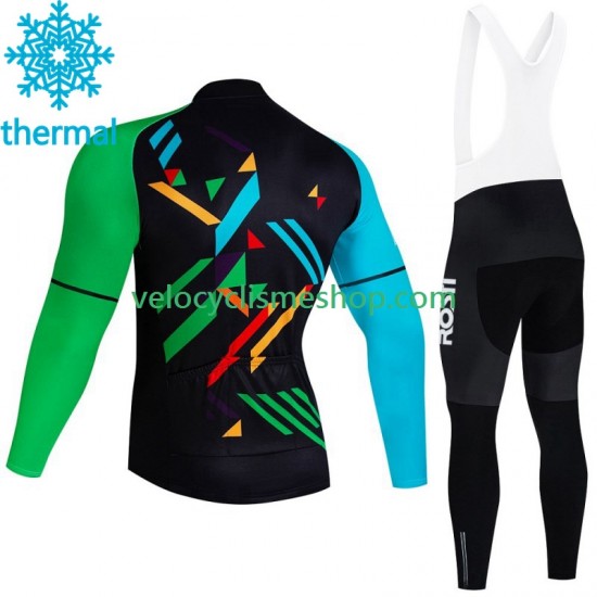 Tenue Maillot M/L + Collant à Bretelles Hiver Thermal Fleece Rosti 2023 Hommes N001