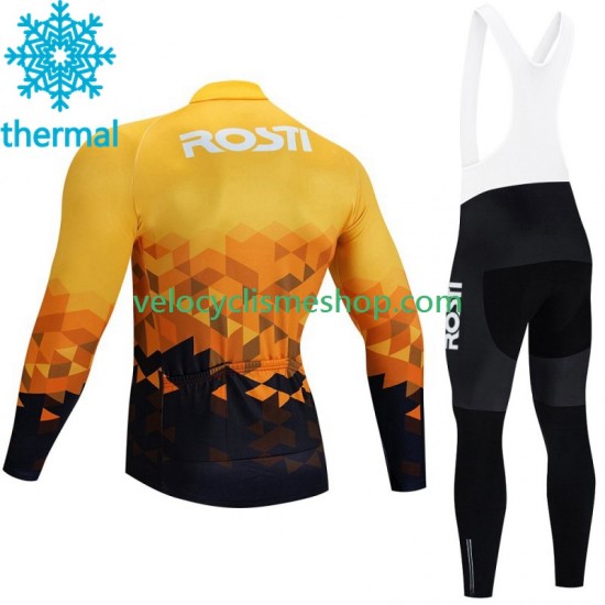 Tenue Maillot M/L + Collant à Bretelles Hiver Thermal Fleece Rosti 2023 Hommes N002