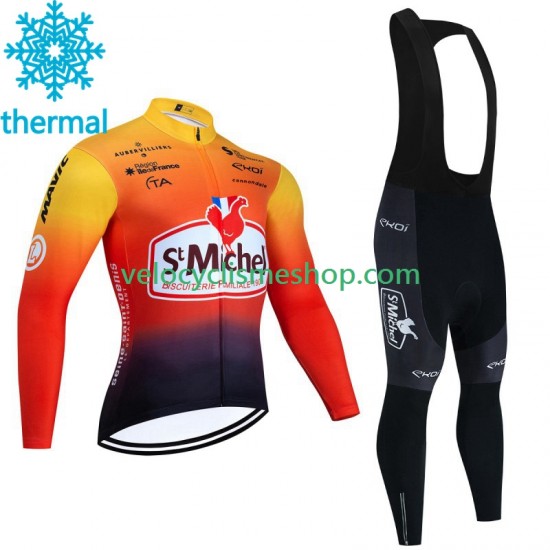Tenue Maillot M/L + Collant à Bretelles Hiver Thermal Fleece Saint Michel Auber 93 2023 Hommes