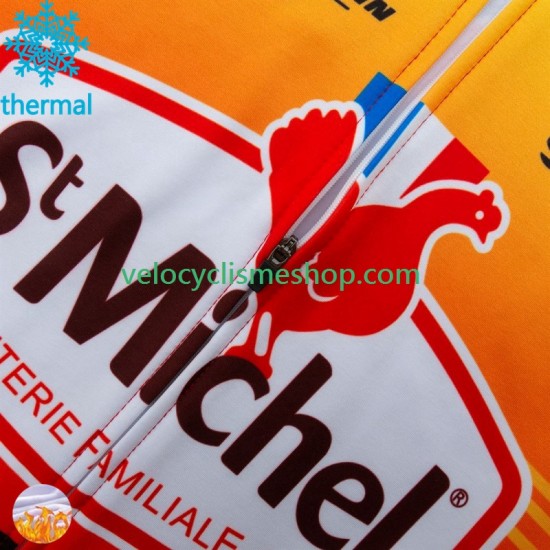 Tenue Maillot M/L + Collant à Bretelles Hiver Thermal Fleece St Michel Auber 93 Mavic 2024 Hommes