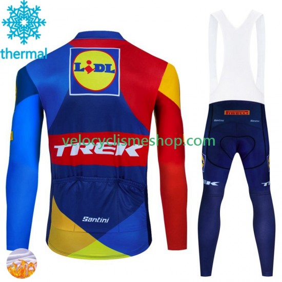 Tenue Maillot M/L + Collant à Bretelles Hiver Thermal Fleece Trek Lidl 2024 Hommes
