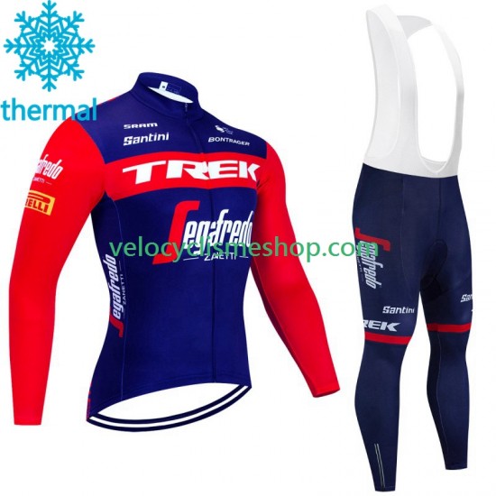 Tenue Maillot M/L + Collant à Bretelles Hiver Thermal Fleece Trek Segafredo 2023 Hommes N002