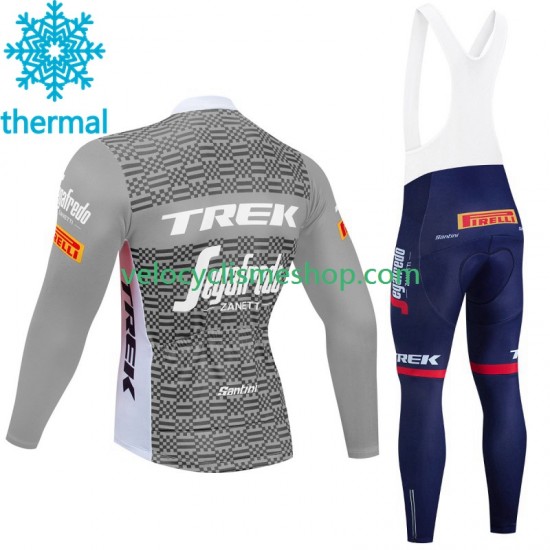 Tenue Maillot M/L + Collant à Bretelles Hiver Thermal Fleece Trek Segafredo 2023 Hommes N003