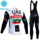 Tenue Maillot M/L + Collant à Bretelles Hiver Thermal Fleece Uae Emirates 2023 Hommes N002