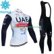 Tenue Maillot M/L + Collant à Bretelles Hiver Thermal Fleece Uae Emirates 2023 Hommes