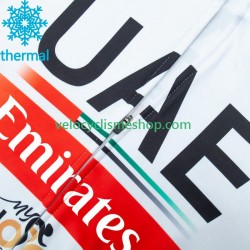 Tenue Maillot M/L + Collant à Bretelles Hiver Thermal Fleece Uae Emirates 2023 Hommes
