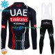 Tenue Maillot M/L + Collant à Bretelles Hiver Thermal Fleece Uae Emirates 2024 Hommes N001