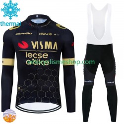 Tenue Maillot M/L + Collant à Bretelles Hiver Thermal Fleece Visma Lease A Bike 2024 Hommes N001