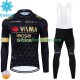 Tenue Maillot M/L + Collant à Bretelles Hiver Thermal Fleece Visma Lease A Bike 2024 Hommes N001