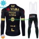 Tenue Maillot M/L + Collant à Bretelles Hiver Thermal Fleece Visma Lease A Bike 2024 Hommes N001