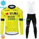 Tenue Maillot M/L + Collant à Bretelles Hiver Thermal Fleece Visma Lease A Bike 2024 Hommes