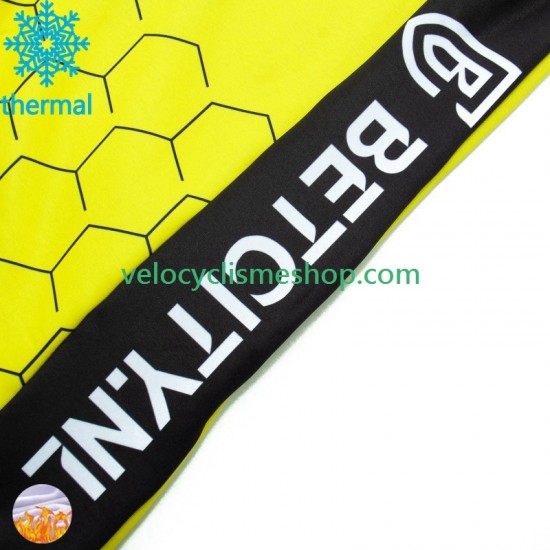 Tenue Maillot M/L + Collant à Bretelles Hiver Thermal Fleece Visma Lease A Bike 2024 Hommes