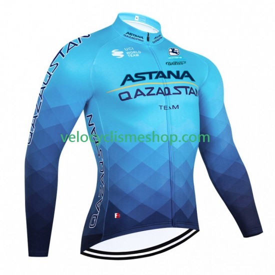 Maillot Cyclisme Manches Longues Astana Qazaqstan 2023 Hommes