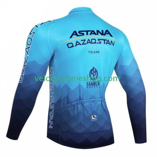 Maillot Cyclisme Manches Longues Astana Qazaqstan 2023 Hommes