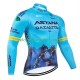 Maillot Cyclisme Manches Longues Astana Qazaqstan 2024 Hommes N001