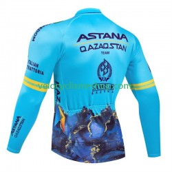 Maillot Cyclisme Manches Longues Astana Qazaqstan 2024 Hommes N001
