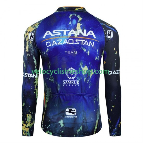 Maillot Cyclisme Manches Longues Astana Qazaqstan 2024 Hommes