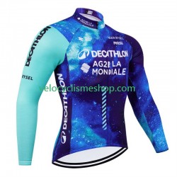 Maillot Cyclisme Manches Longues Decathlon Ag2R 2024 Hommes N001