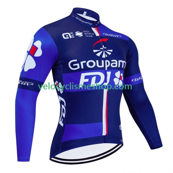 Maillot Cyclisme Manches Longues Fdj Groupama 2024 Hommes