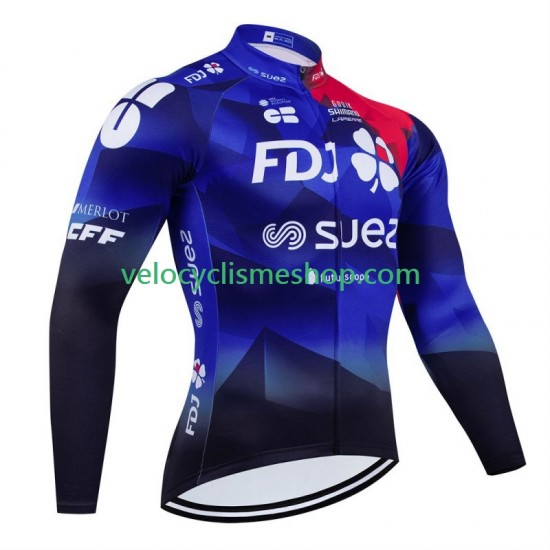 Maillot Cyclisme Manches Longues Fdj Suez 2024 Hommes