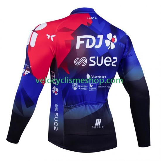 Maillot Cyclisme Manches Longues Fdj Suez 2024 Hommes
