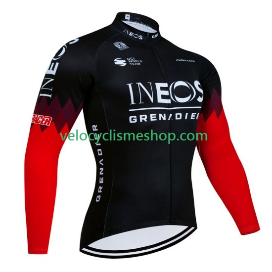 Maillot Cyclisme Manches Longues Ineos Grenadier 2023 Hommes N002
