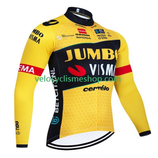 Maillot Cyclisme Manches Longues Jumbo Visma 2023 Hommes