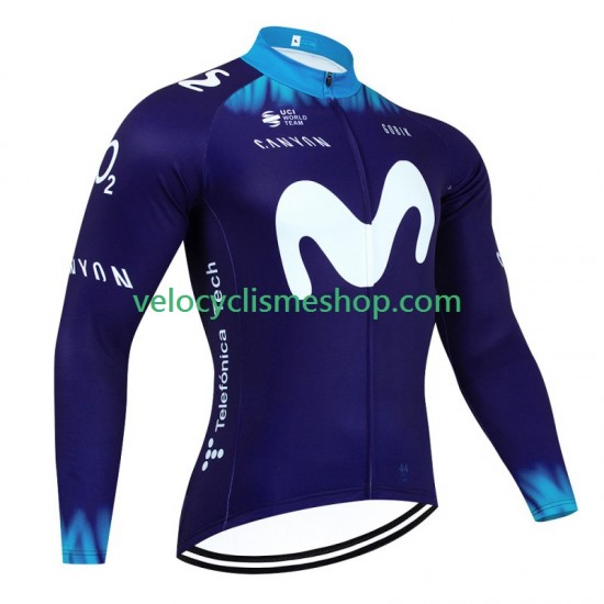 Maillot Cyclisme Manches Longues Movistar 2023 Hommes
