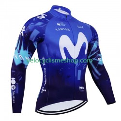 Maillot Cyclisme Manches Longues Movistar 2024 Hommes