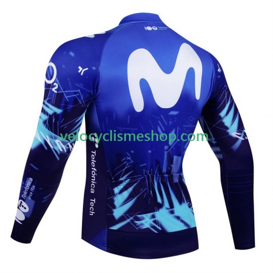 Maillot Cyclisme Manches Longues Movistar 2024 Hommes