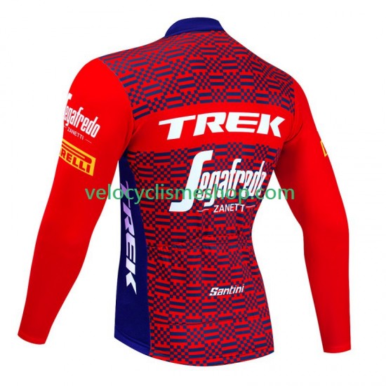 Maillot Cyclisme Manches Longues Trek Segafredo 2023 Hommes N002