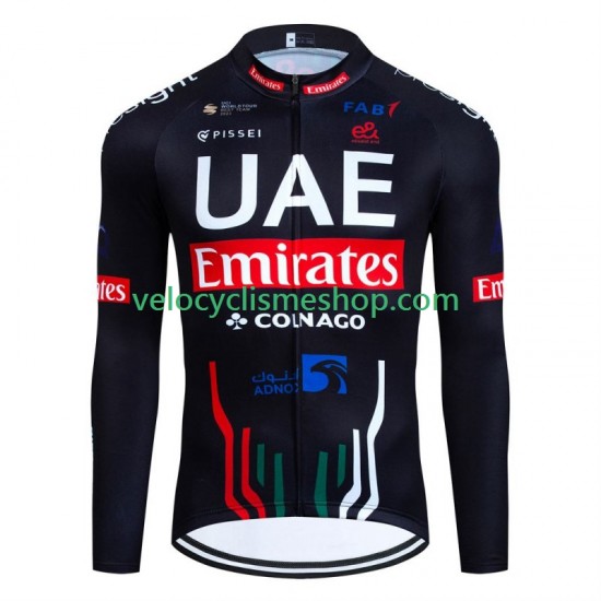Maillot Cyclisme Manches Longues Uae Emirates 2024 Hommes N001