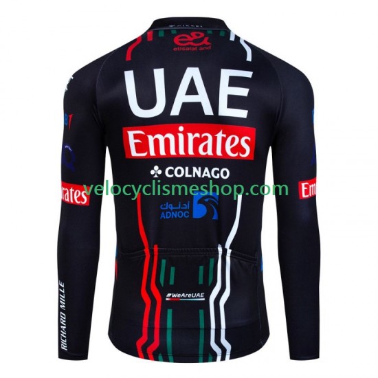 Maillot Cyclisme Manches Longues Uae Emirates 2024 Hommes N001