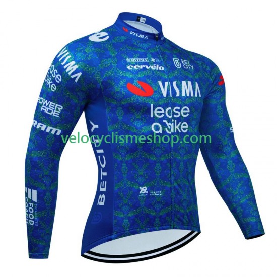 Maillot Cyclisme Manches Longues Visma Lease A Bike Tdf 2024 Hommes