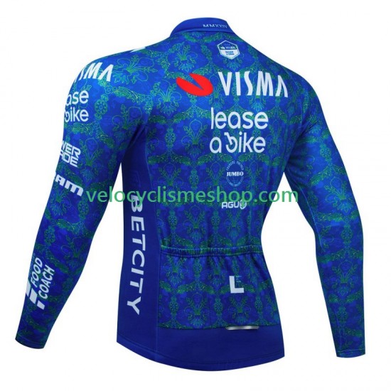 Maillot Cyclisme Manches Longues Visma Lease A Bike Tdf 2024 Hommes