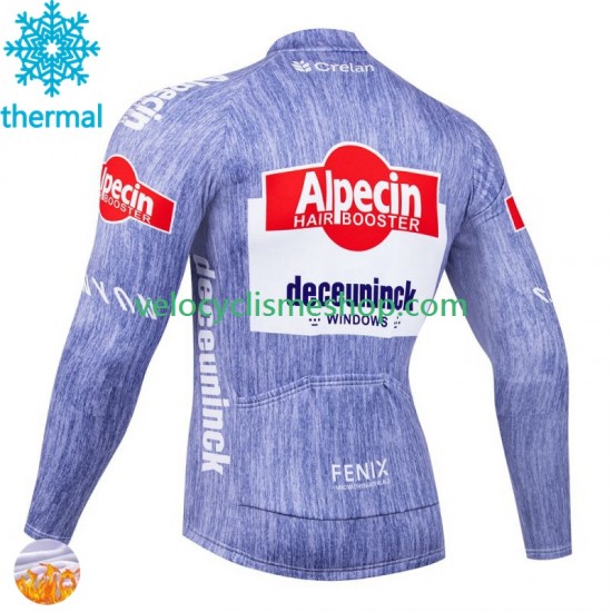 Maillot Cyclisme Hiver Thermal Fleece Alpecin Deceuninck 2024 Hommes