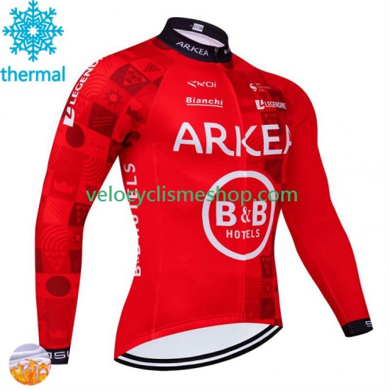 Maillot Cyclisme Hiver Thermal Fleece Arkea Bb Hotels Excalibur 2024 Hommes