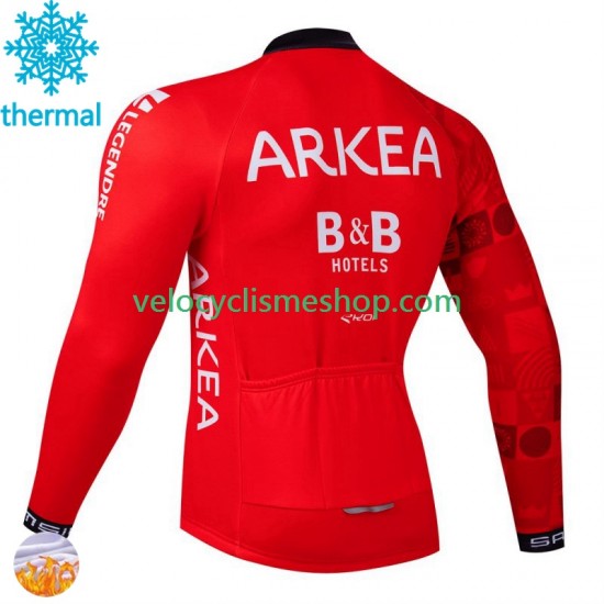 Maillot Cyclisme Hiver Thermal Fleece Arkea Bb Hotels Excalibur 2024 Hommes