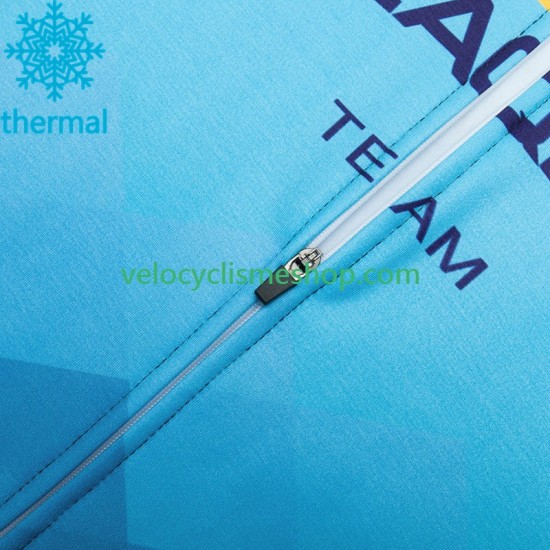 Maillot Cyclisme Hiver Thermal Fleece Astana Qazaqstan 2023 Hommes