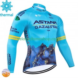 Maillot Cyclisme Hiver Thermal Fleece Astana Qazaqstan 2024 Hommes N001