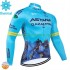 Maillot Cyclisme Hiver Thermal Fleece Astana Qazaqstan 2024 Hommes N001