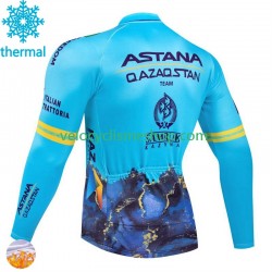 Maillot Cyclisme Hiver Thermal Fleece Astana Qazaqstan 2024 Hommes N001